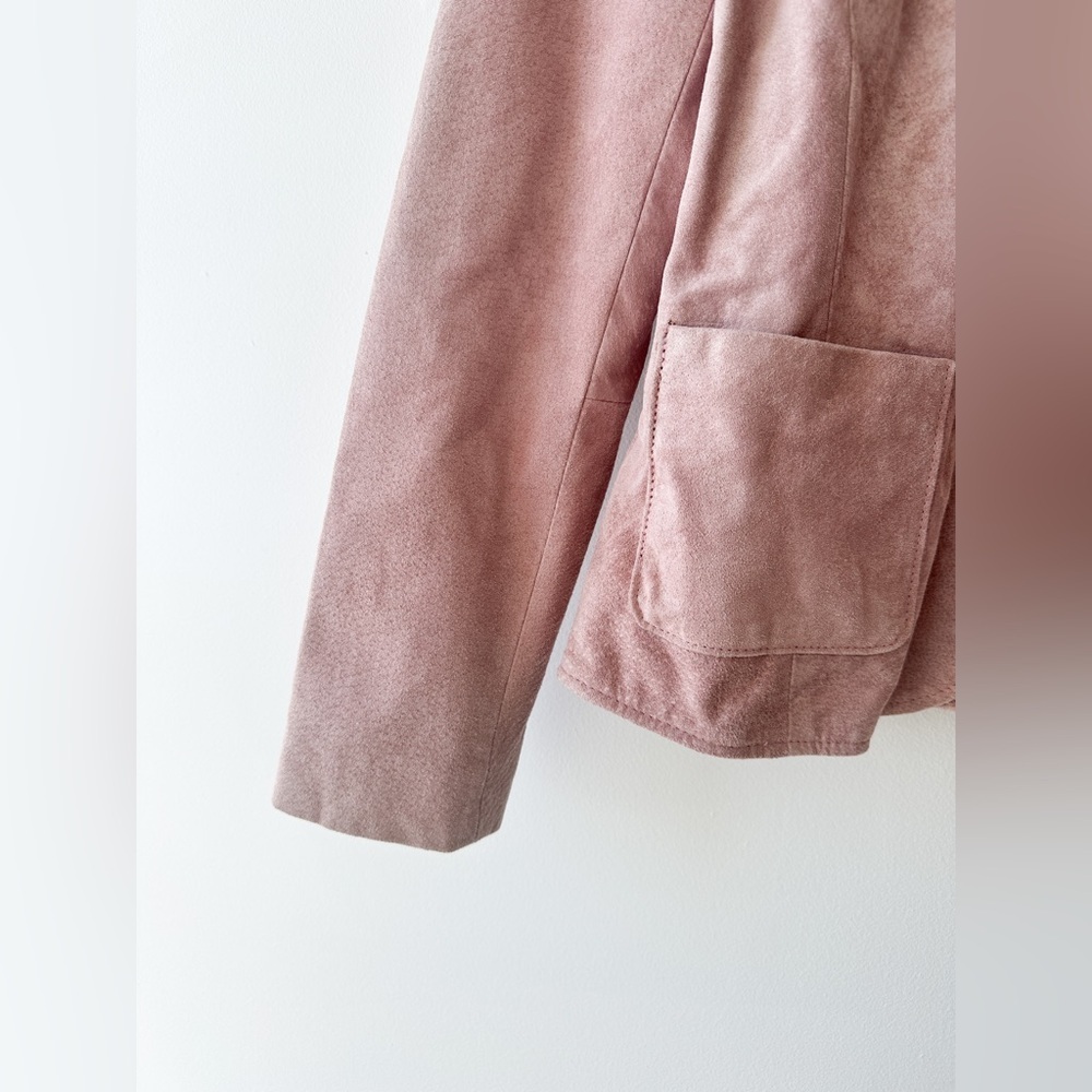 Suede Jacket “Beechers Brook-Fairweather”-Blush Pink Genuine Leather- Size:Small - Picture 4 of 11